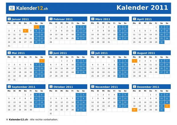 Kalender 2011