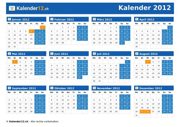 Kalender 2012